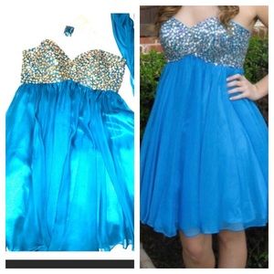 Like New Eureka XS Turquoise Prom Party Dress